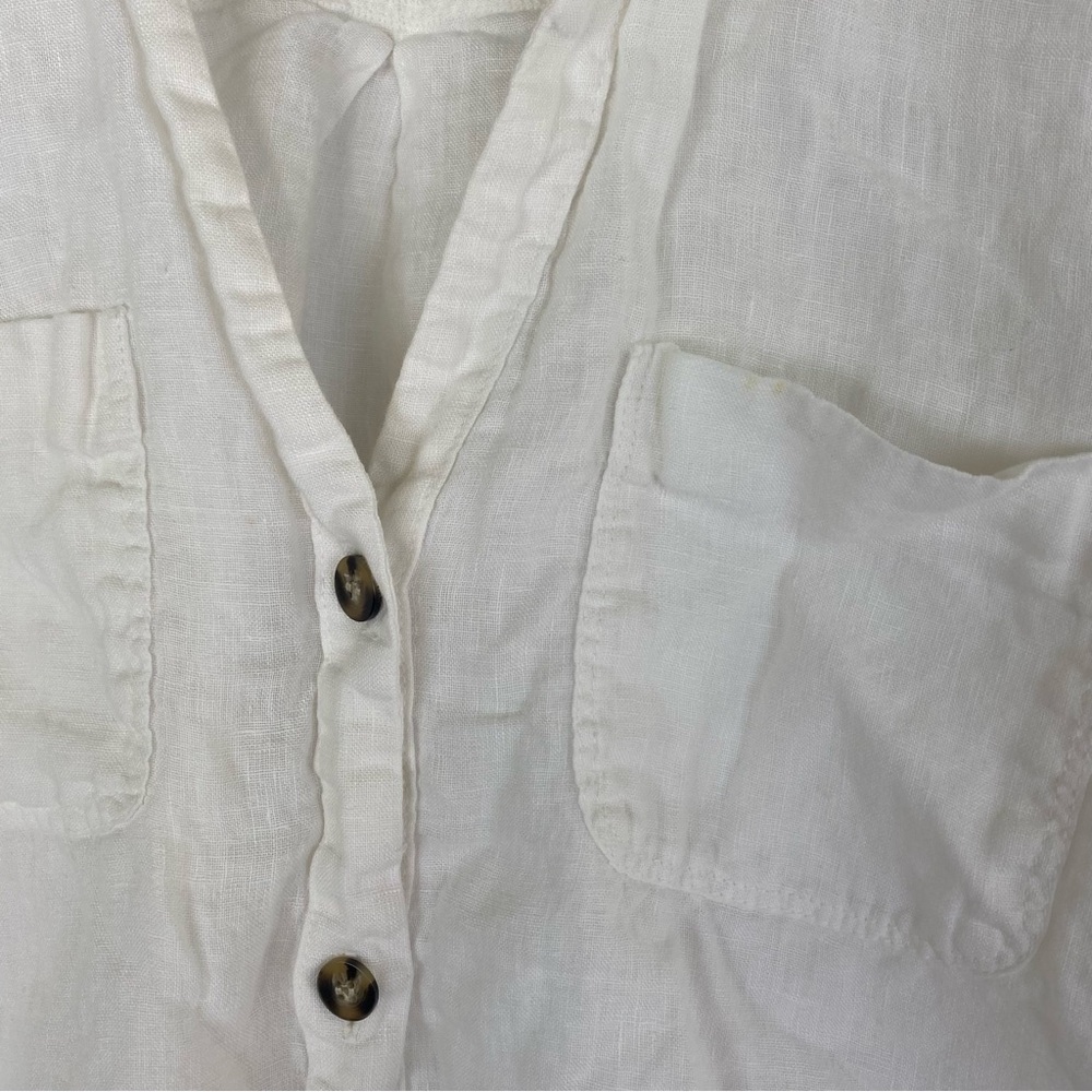 ZARA Collared Crop Cotton Short Sleeve Top Casual Lightweight Size‎ Xs - Picture 3 of 4